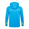 Sudadera De Entrenamiento Brasil Hoodie Cremallera De Cuarto 2024-25 Azul - Hombre